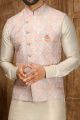 Pink Art Silk Nehru Jacket (KFM-6314)