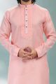 Pink Linen Cotton Kurta Pajama (KFM-6735)