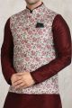 Pista Green Banarasi Silk Nehru Jacket (KFM-5678)