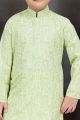 Pista Green Cotton Printed Boys Kurta Pajama (KFK-776)