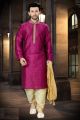 Purple Art Dupion Designer Kurta Pajama (KFM-3795)