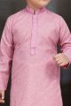 Purple Cotton Printed Boys Kurta Pajama (KFK-778)