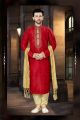 Red Banglori Silk Designer Kurta Pajama (KFM-3797)