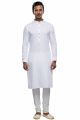 Self Printed Off White Art Silk Kurta Pajama (KFM-7499)