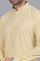 Yellow Art Silk Mens Kurta Pajama (KFM-7505)
