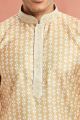 Yellow Cotton Kurta Pajama for Men (KFM-7537)