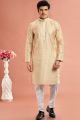 Yellow Cotton Kurta Pajama for Men (KFM-7537)