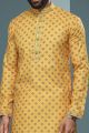 Yellow Cotton Kurta Pajama (KFM-6228)