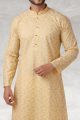 Yellow Cotton Mens Kurta Pajama (KFM-5659)