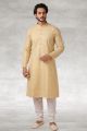 Yellow Cotton Mens Kurta Pajama (KFM-5659)